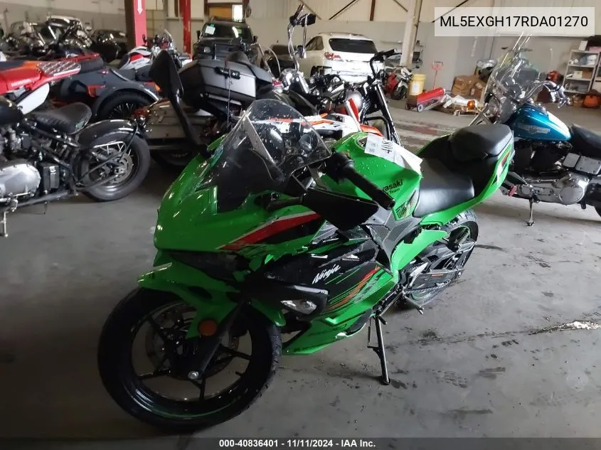 2024 Kawasaki Ex500 H VIN: ML5EXGH17RDA01270 Lot: 40836401