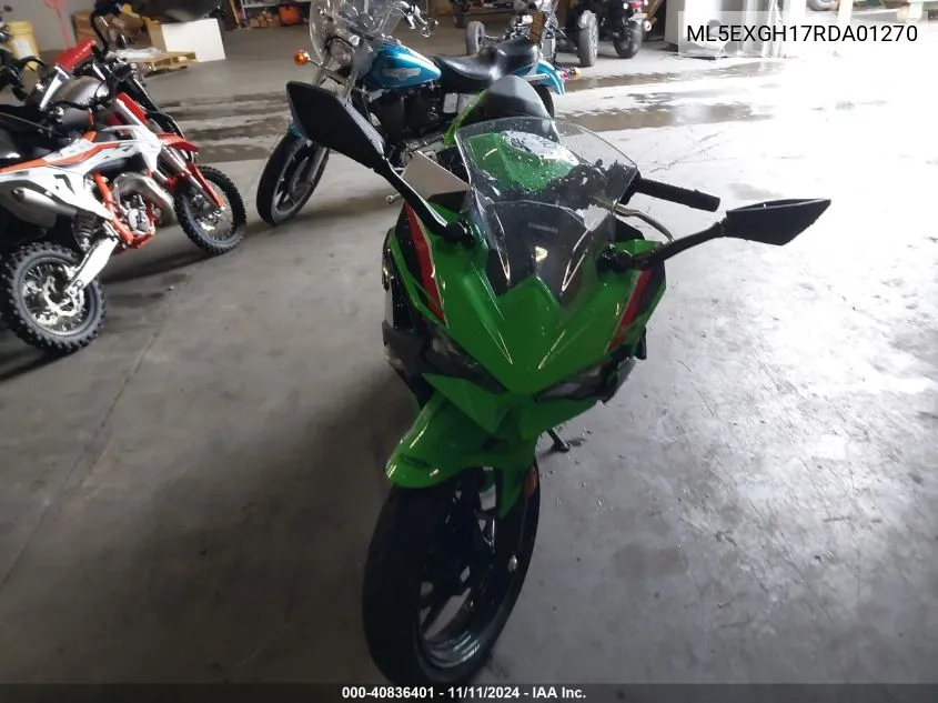 2024 Kawasaki Ex500 H VIN: ML5EXGH17RDA01270 Lot: 40836401