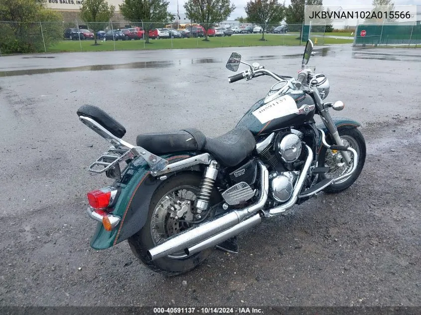 2002 Kawasaki Vn1500 N1 VIN: JKBVNAN102A015566 Lot: 40591137