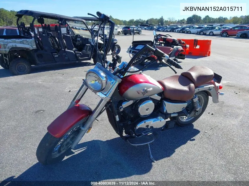 2002 Kawasaki Vn1500 N1 VIN: JKBVNAN152A015711 Lot: 40803839