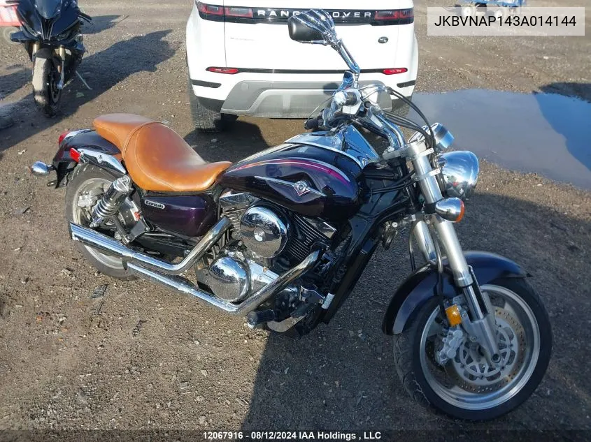 2003 Kawasaki Vn1500 P1 VIN: JKBVNAP143A014144 Lot: 12067916