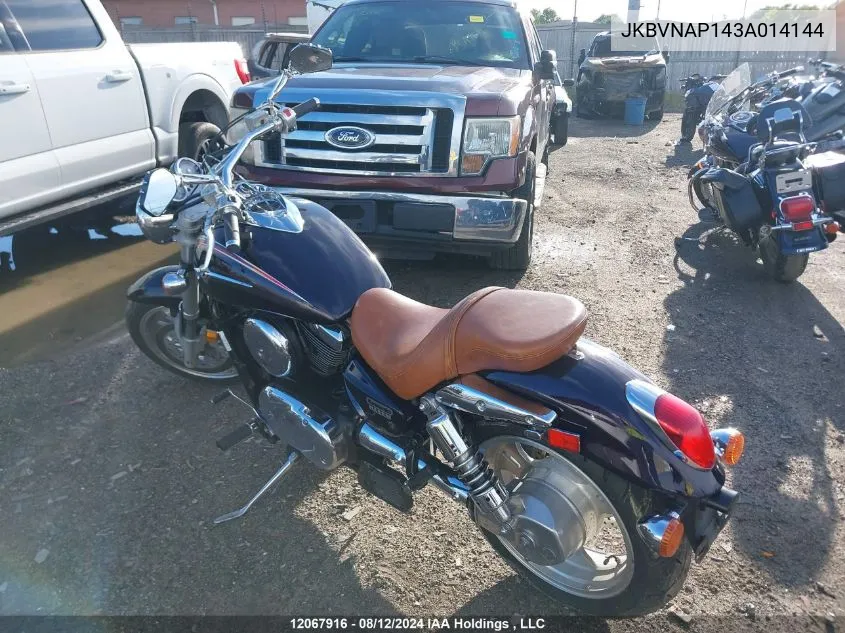 2003 Kawasaki Vn1500 P1 VIN: JKBVNAP143A014144 Lot: 12067916