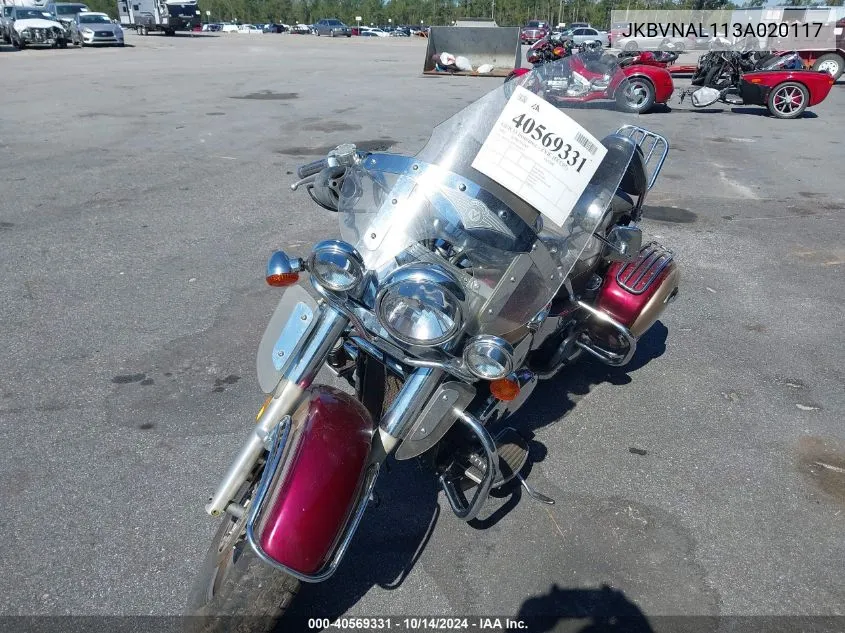 2003 Kawasaki Vn1500 L VIN: JKBVNAL113A020117 Lot: 40569331