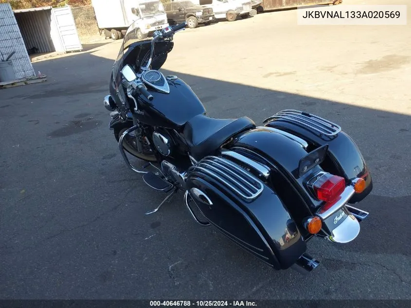 2003 Kawasaki Vn1500 L VIN: JKBVNAL133A020569 Lot: 40646788