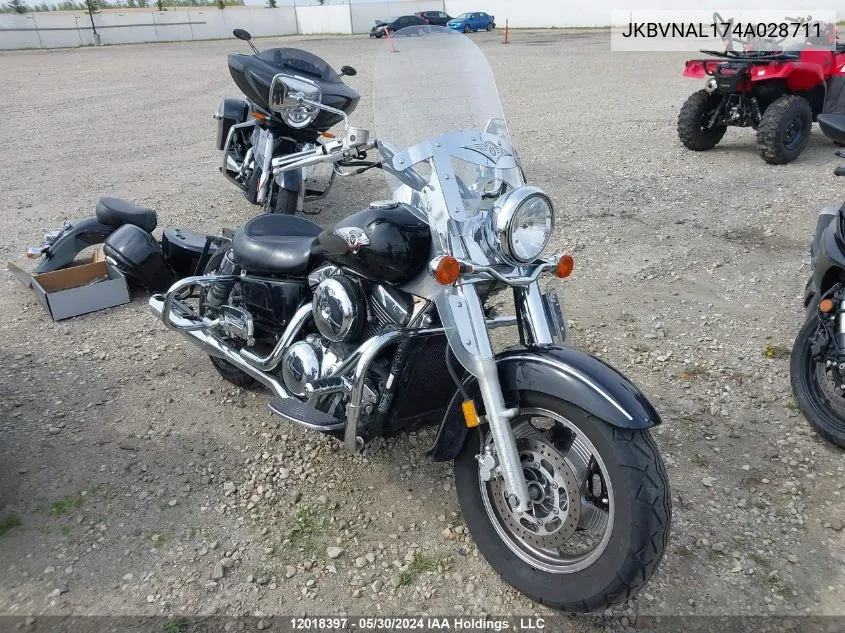 2004 Kawasaki Vn1500 L VIN: JKBVNAL174A028711 Lot: 12018397