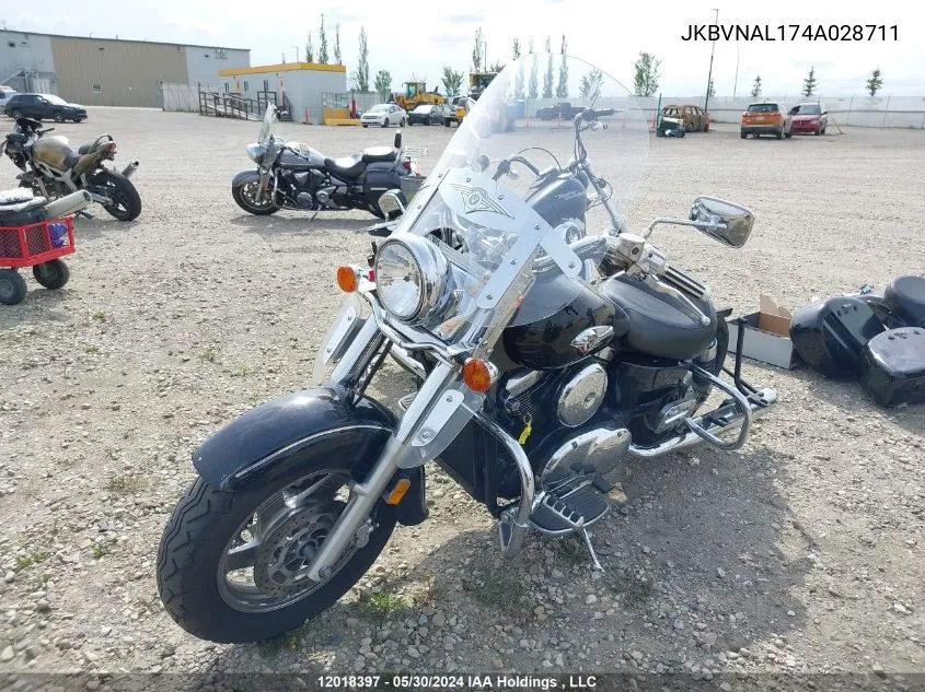 2004 Kawasaki Vn1500 L VIN: JKBVNAL174A028711 Lot: 12018397