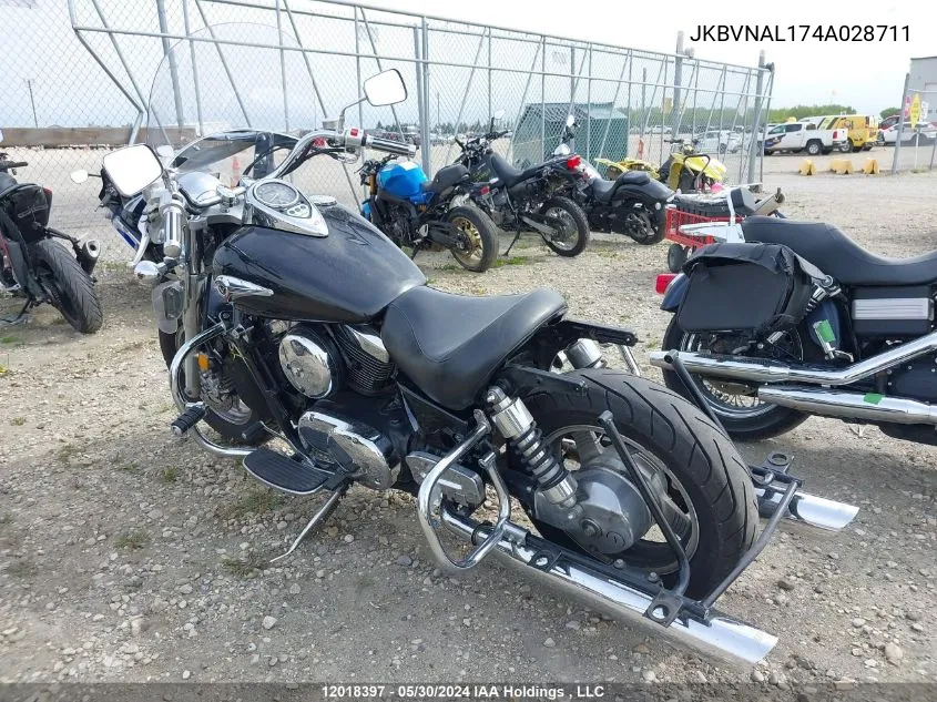 2004 Kawasaki Vn1500 L VIN: JKBVNAL174A028711 Lot: 12018397