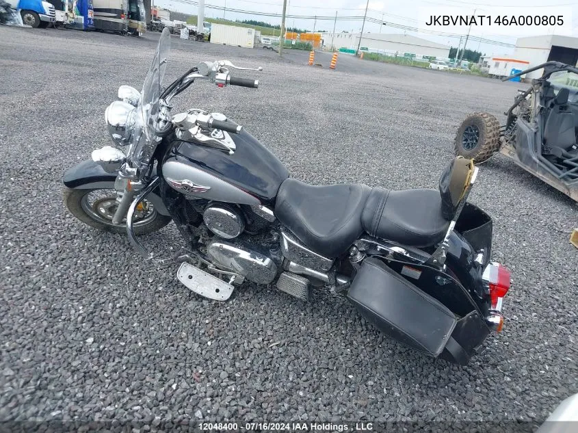 2006 Kawasaki Vn1500 T VIN: JKBVNAT146A000805 Lot: 12048400