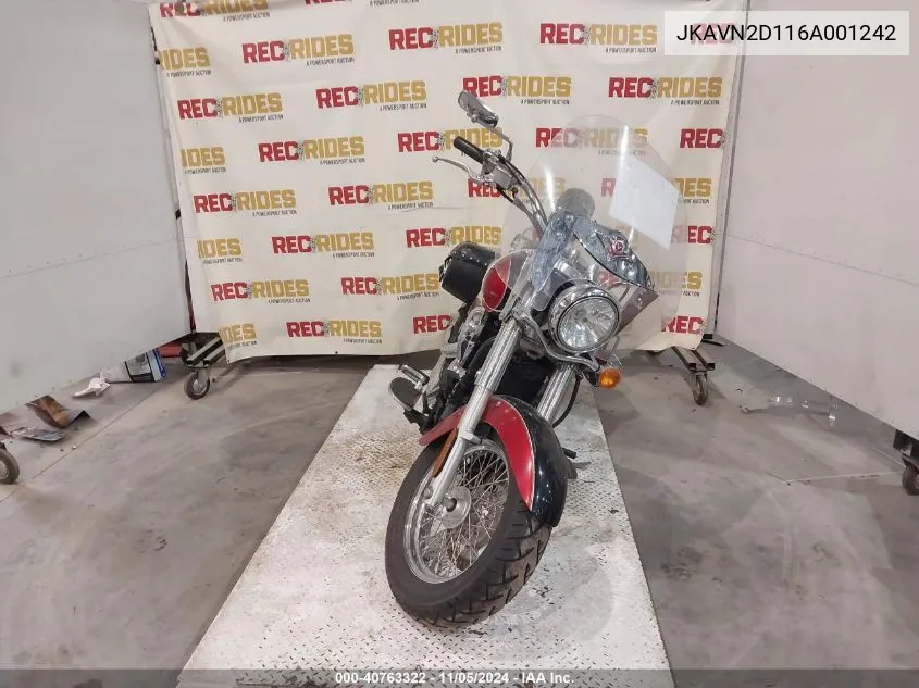 2006 Kawasaki Vn900 D VIN: JKAVN2D116A001242 Lot: 40763322