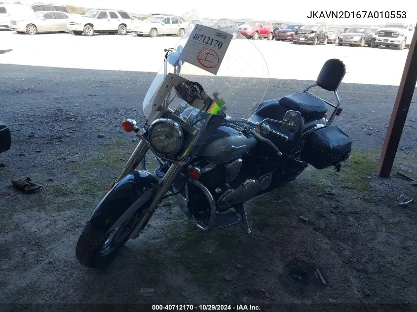 2007 Kawasaki Vn900 D VIN: JKAVN2D167A010553 Lot: 40712170