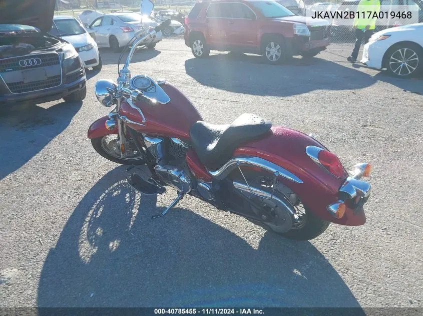 2007 Kawasaki Vn900 B VIN: JKAVN2B117A019468 Lot: 40785455