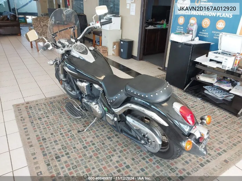 2007 Kawasaki Vn900 D VIN: JKAVN2D167A012920 Lot: 40849970