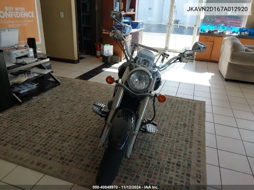 2007 Kawasaki Vn900 D VIN: JKAVN2D167A012920 Lot: 40849970