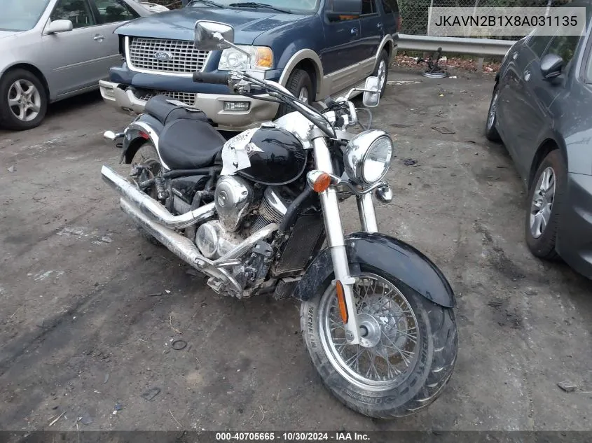 2008 Kawasaki Vn900 B VIN: JKAVN2B1X8A031135 Lot: 40705665