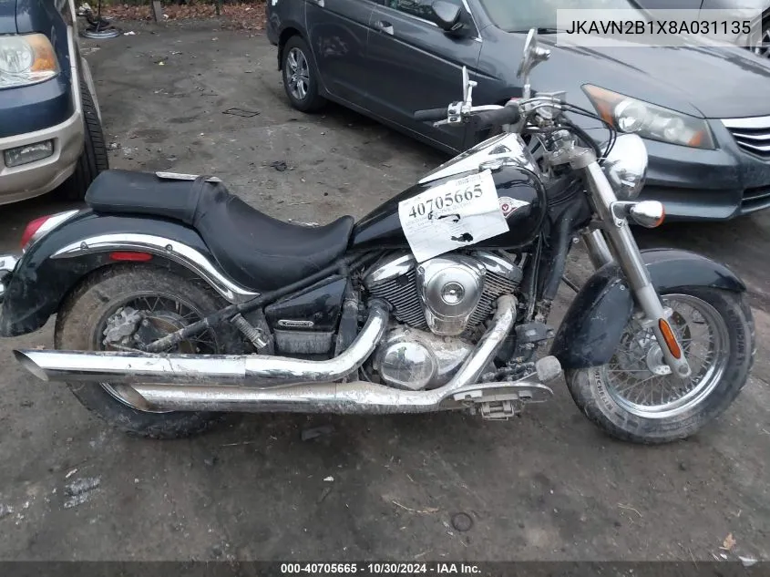 2008 Kawasaki Vn900 B VIN: JKAVN2B1X8A031135 Lot: 40705665