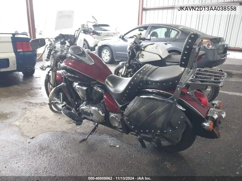 2010 Kawasaki Vn900 D VIN: JKAVN2D13AA038558 Lot: 40855562