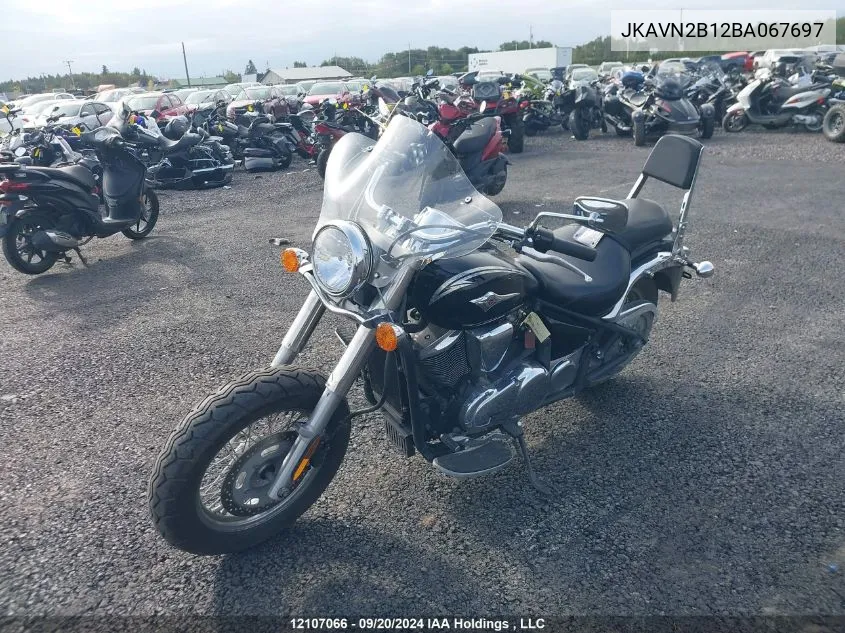 2011 Kawasaki Vn900 B VIN: JKAVN2B12BA067697 Lot: 12107066