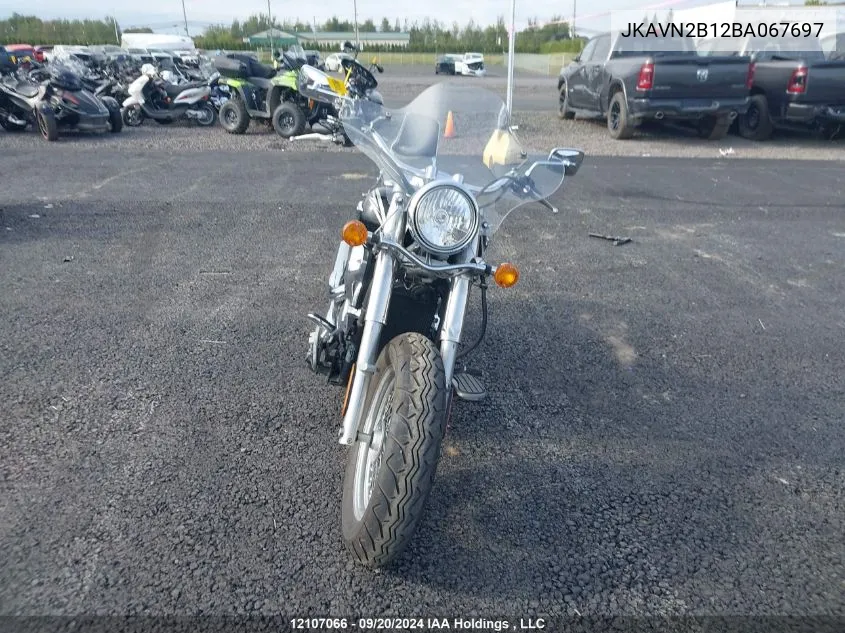 2011 Kawasaki Vn900 B VIN: JKAVN2B12BA067697 Lot: 12107066