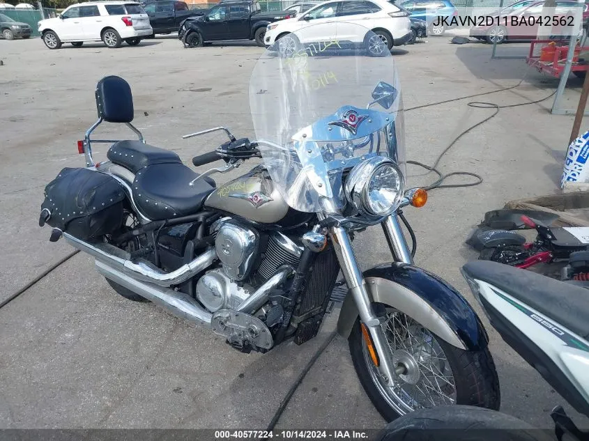 2011 Kawasaki Vn900 D VIN: JKAVN2D11BA042562 Lot: 40577224