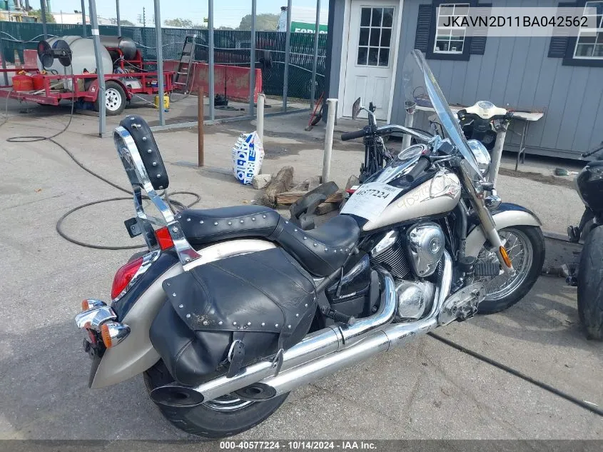 2011 Kawasaki Vn900 D VIN: JKAVN2D11BA042562 Lot: 40577224