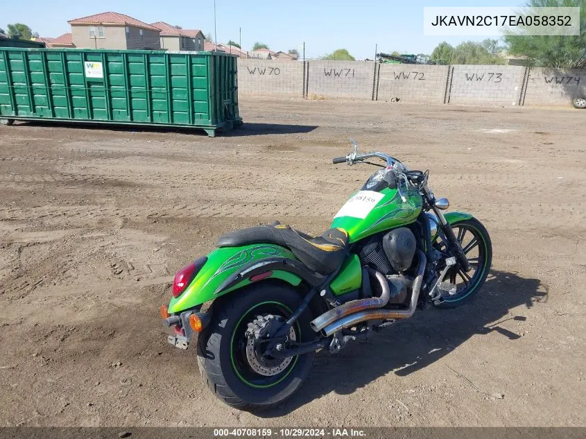 2014 Kawasaki Vn900 C VIN: JKAVN2C17EA058352 Lot: 40708159