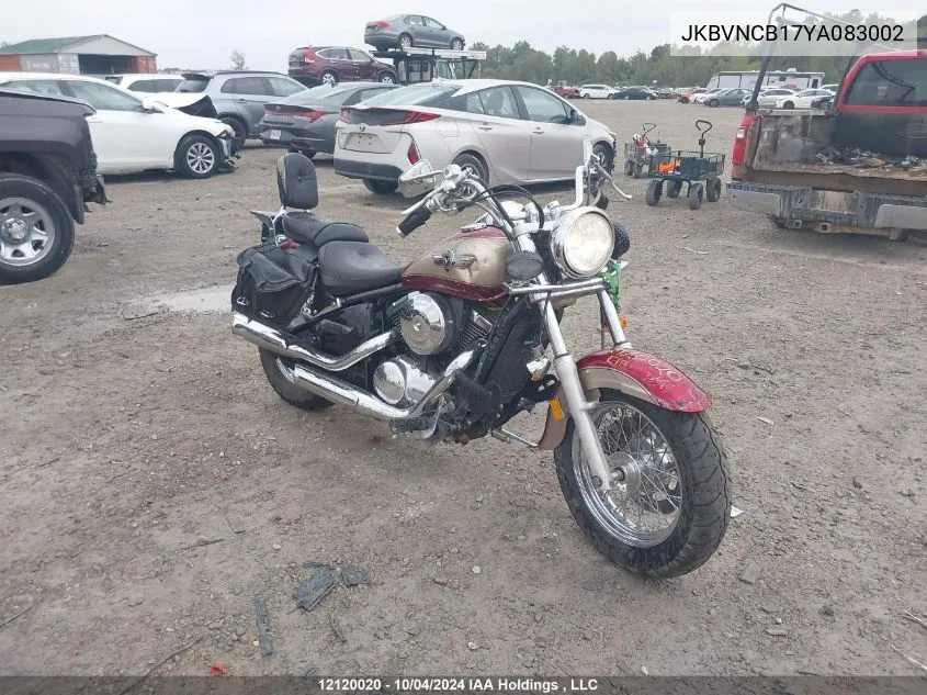 2000 Kawasaki Vn800 B VIN: JKBVNCB17YA083002 Lot: 12120020