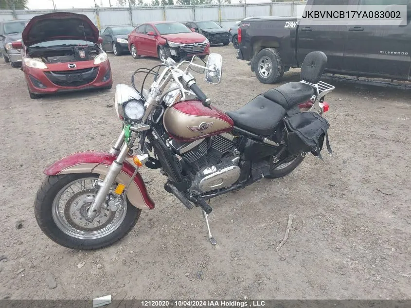 2000 Kawasaki Vn800 B VIN: JKBVNCB17YA083002 Lot: 12120020