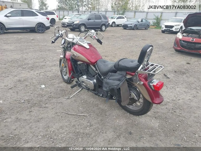 2000 Kawasaki Vn800 B VIN: JKBVNCB17YA083002 Lot: 12120020