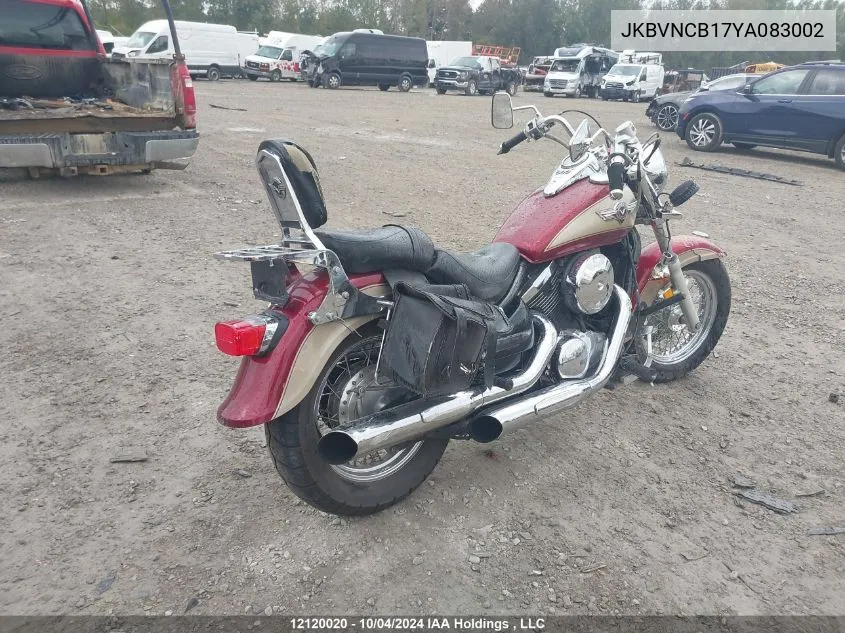 2000 Kawasaki Vn800 B VIN: JKBVNCB17YA083002 Lot: 12120020