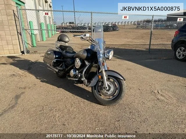 2005 Kawasaki Vn 1600 Vulcan Nomad VIN: JKBVNKD1X5A000875 Lot: 20178777