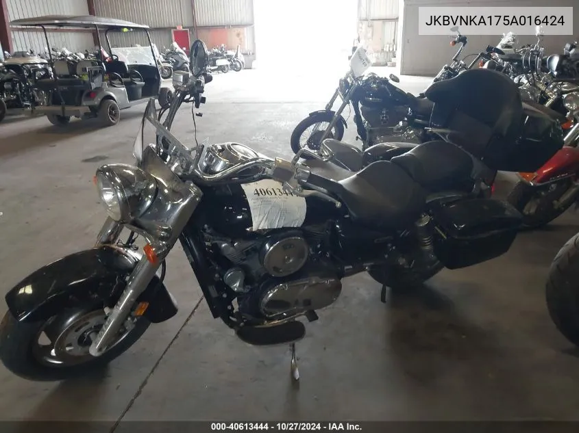 2005 Kawasaki Vn1600 A1 VIN: JKBVNKA175A016424 Lot: 40613444