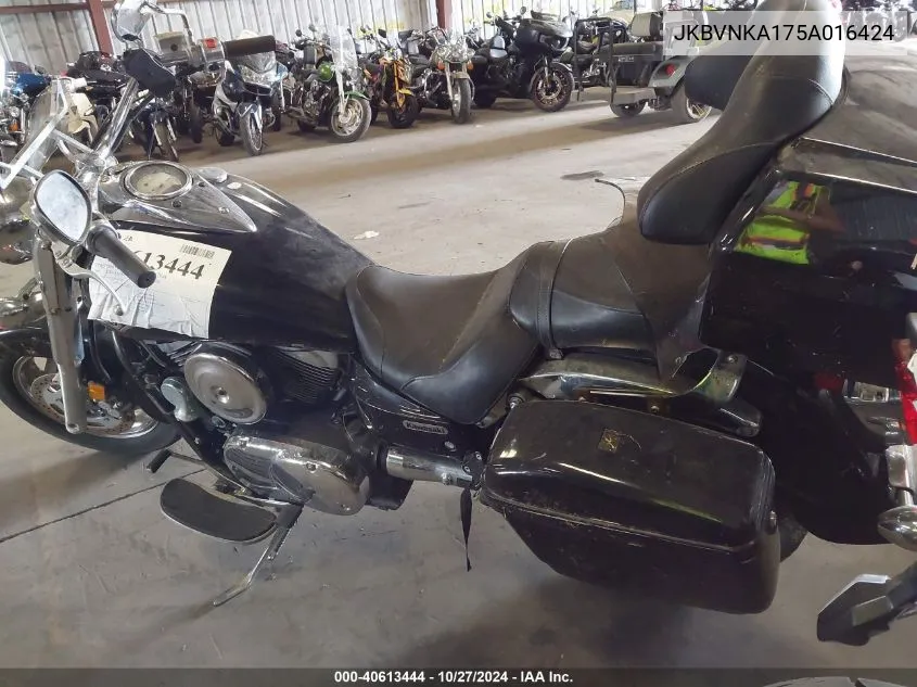 2005 Kawasaki Vn1600 A1 VIN: JKBVNKA175A016424 Lot: 40613444