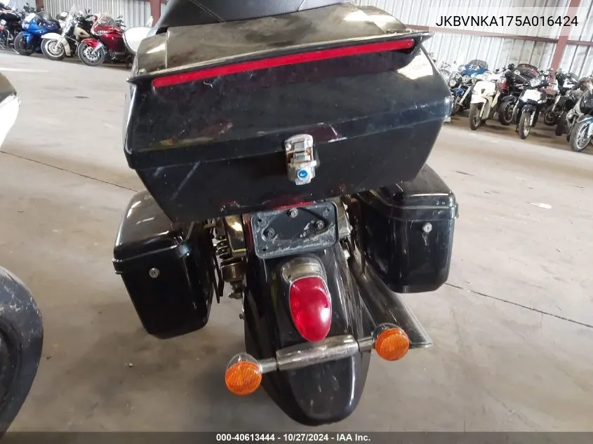 2005 Kawasaki Vn1600 A1 VIN: JKBVNKA175A016424 Lot: 40613444