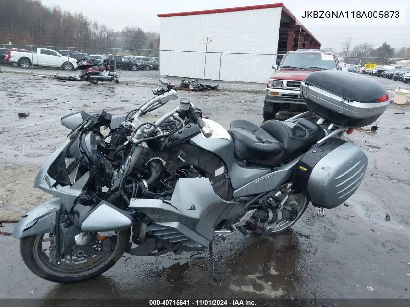 2008 Kawasaki Zg1400 A VIN: JKBZGNA118A005873 Lot: 40715641