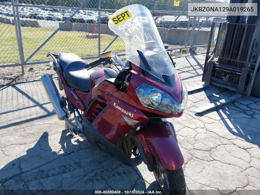 JKBZGNA129A019265 2009 Kawasaki Zg1400 A