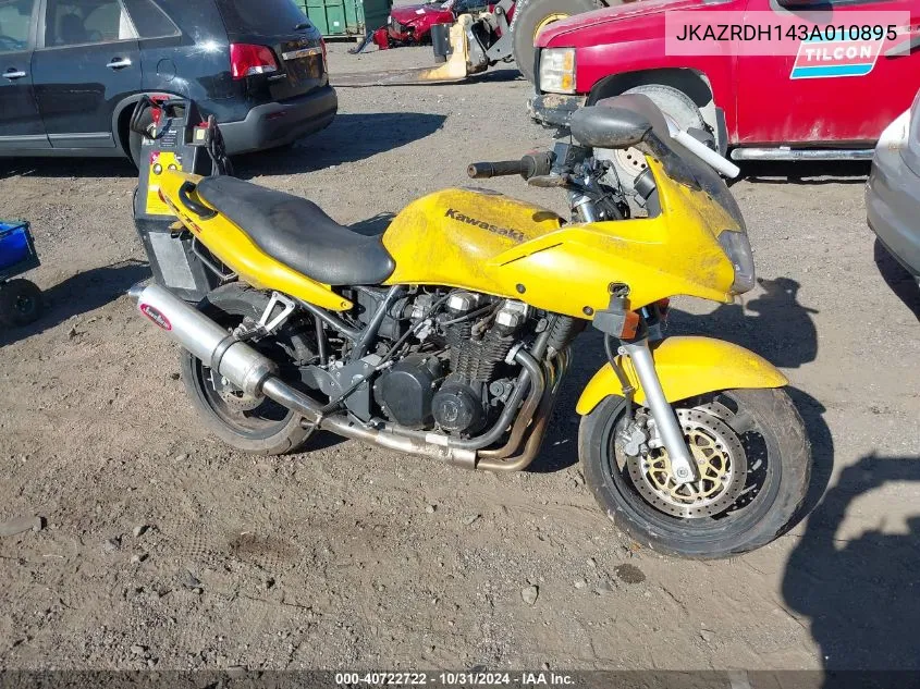 2003 Kawasaki Zr750 G VIN: JKAZRDH143A010895 Lot: 40722722