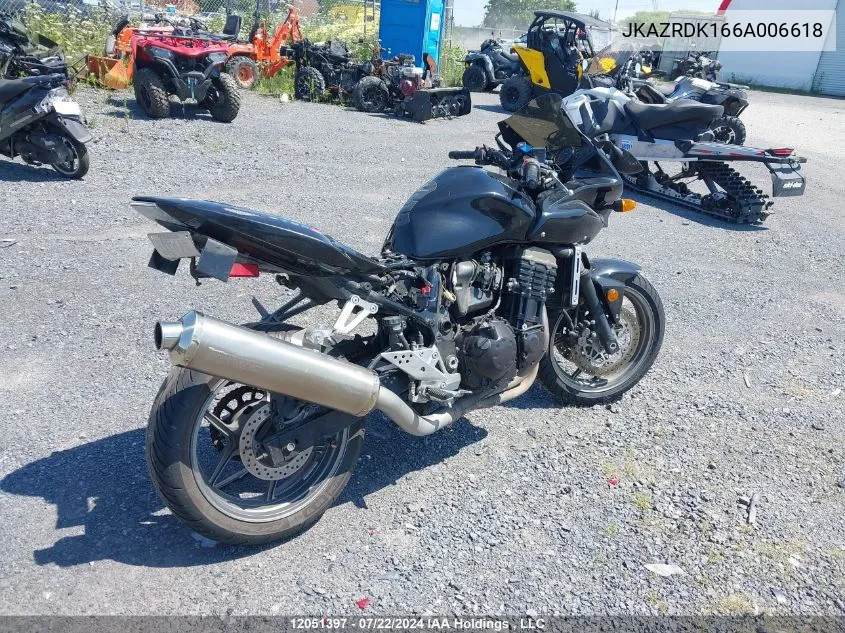 2006 Kawasaki Zr750 K6F VIN: JKAZRDK166A006618 Lot: 12051397