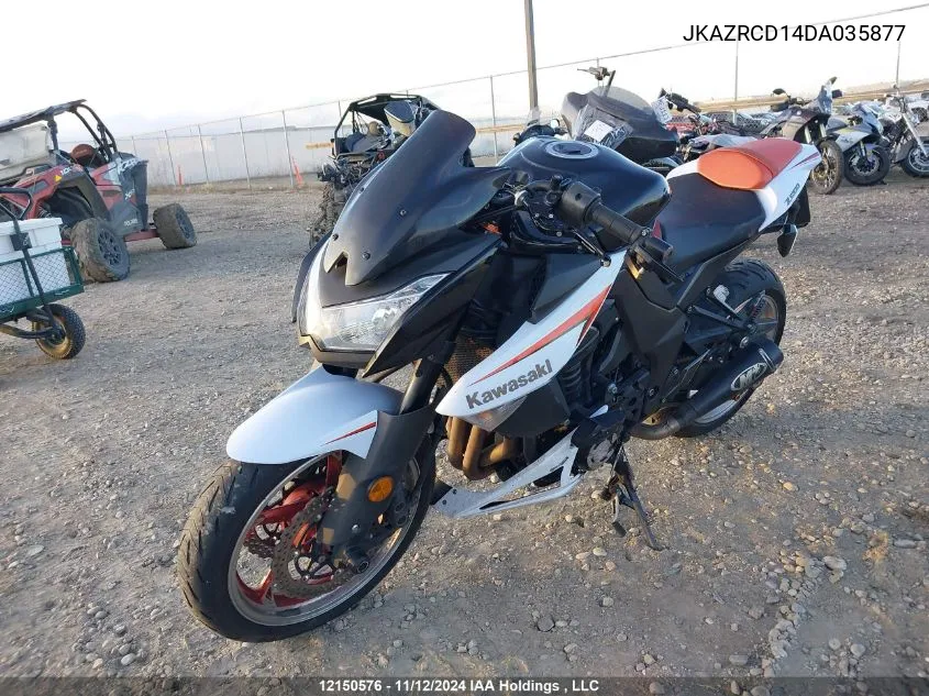 2013 Kawasaki Zr1000 D VIN: JKAZRCD14DA035877 Lot: 12150576