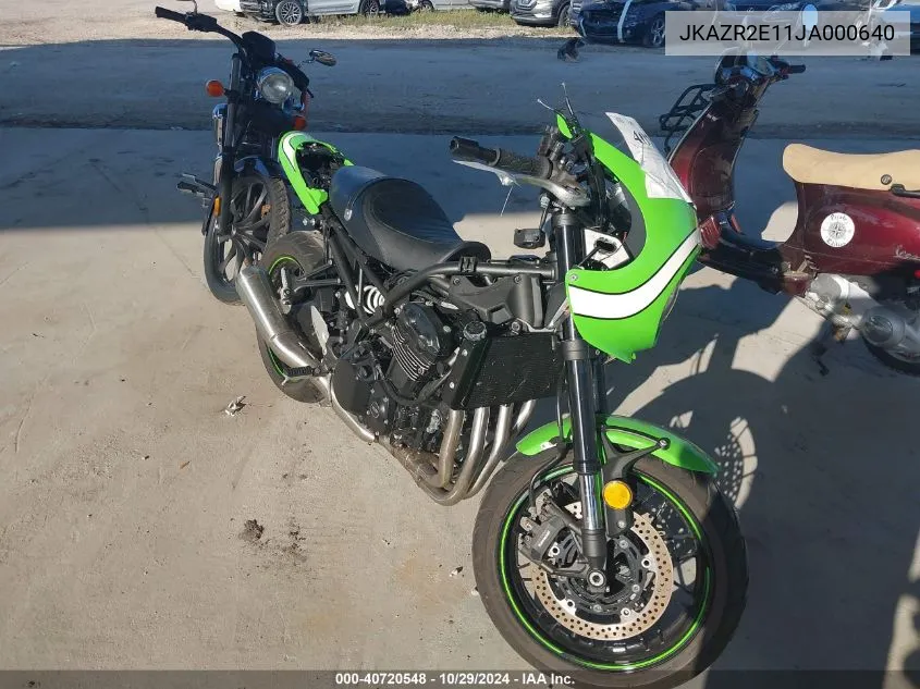 2018 Kawasaki Zr900 Ej VIN: JKAZR2E11JA000640 Lot: 40720548