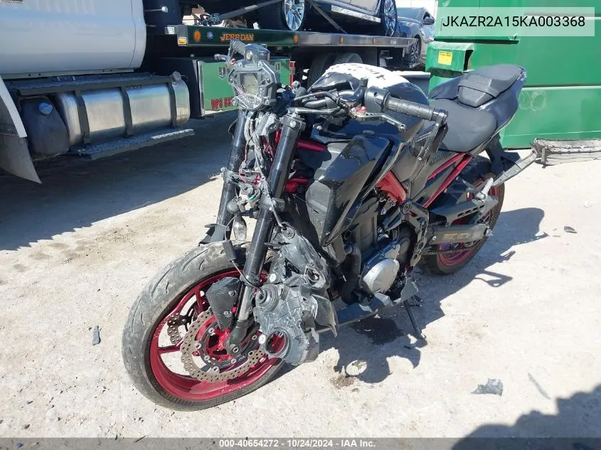 2019 Kawasaki Zr900 VIN: JKAZR2A15KA003368 Lot: 40654272