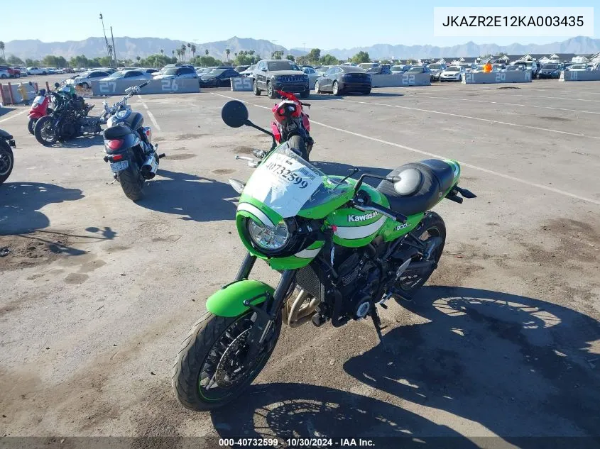 2019 Kawasaki Zr900 VIN: JKAZR2E12KA003435 Lot: 40732599