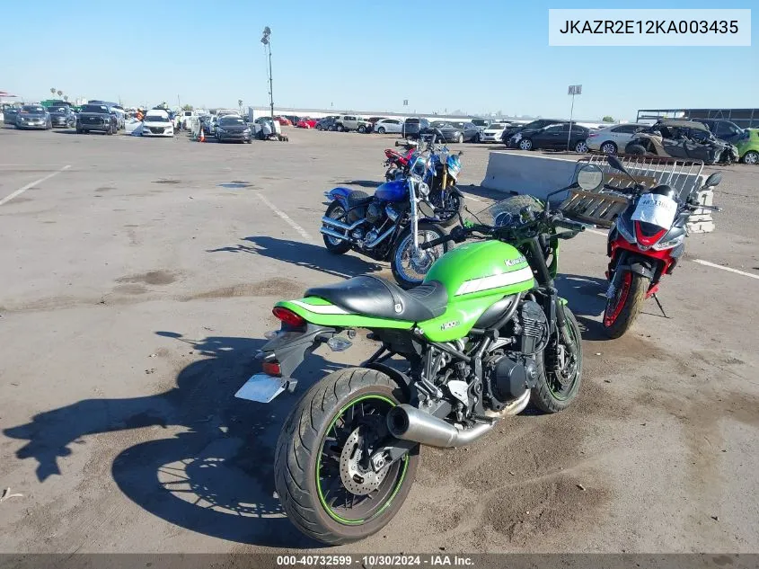 2019 Kawasaki Zr900 VIN: JKAZR2E12KA003435 Lot: 40732599