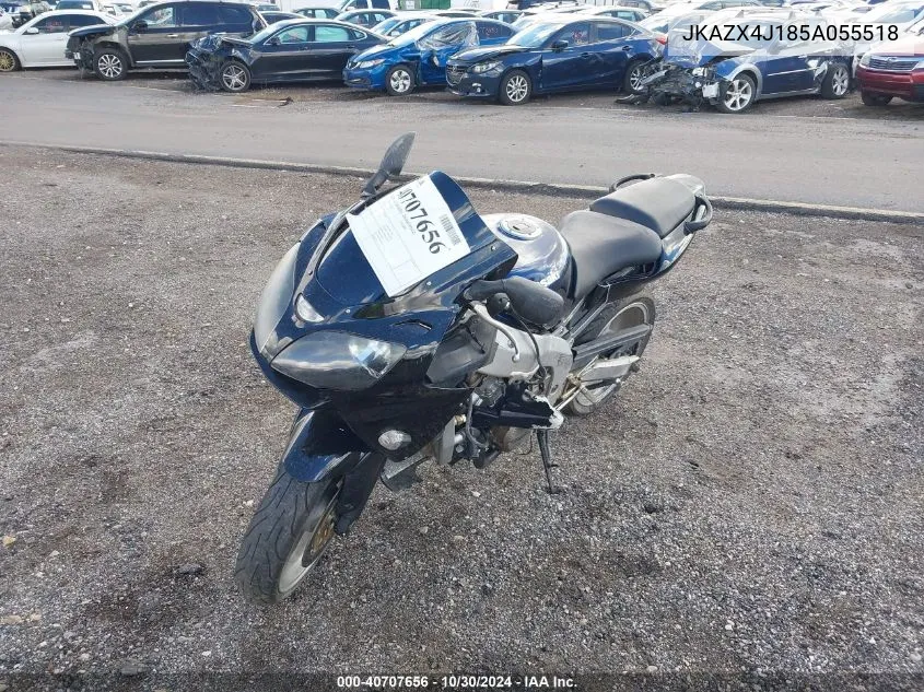 2005 Kawasaki Zx600 J1 VIN: JKAZX4J185A055518 Lot: 40707656