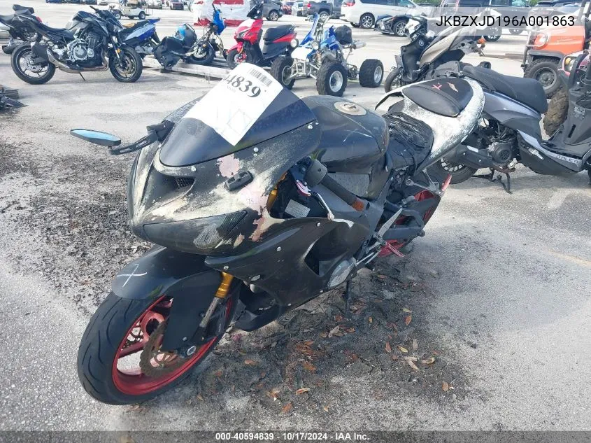 2006 Kawasaki Zx636 C1 VIN: JKBZXJD196A001863 Lot: 40594839