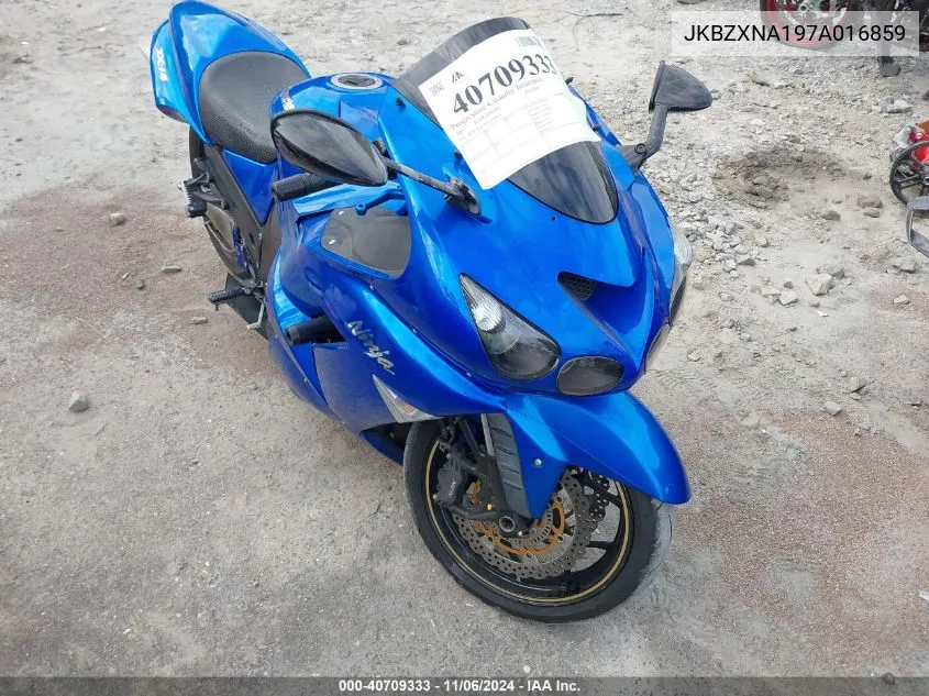 2007 Kawasaki Zx1400 A VIN: JKBZXNA197A016859 Lot: 40709333