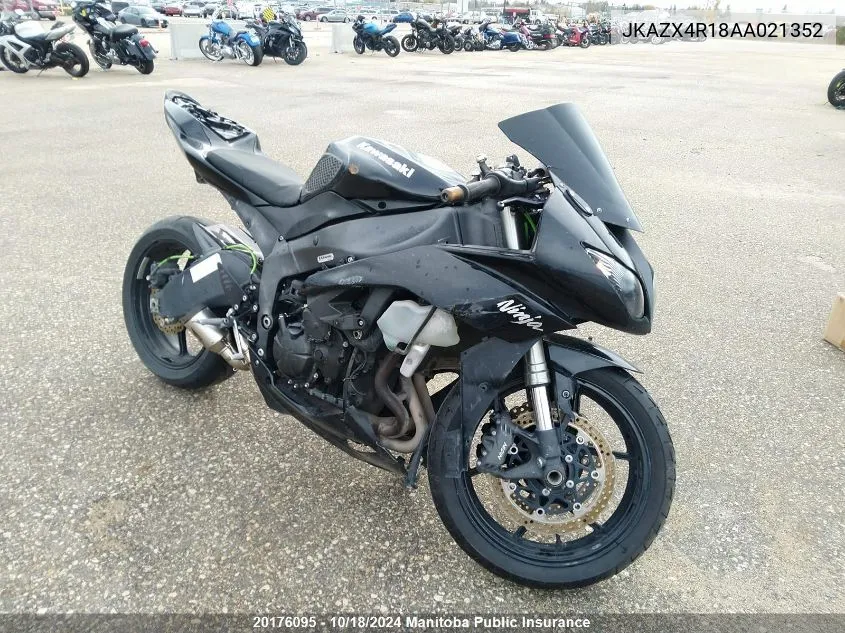 2010 Kawasaki Zx600 Ninja Zx-6R VIN: JKAZX4R18AA021352 Lot: 20176095