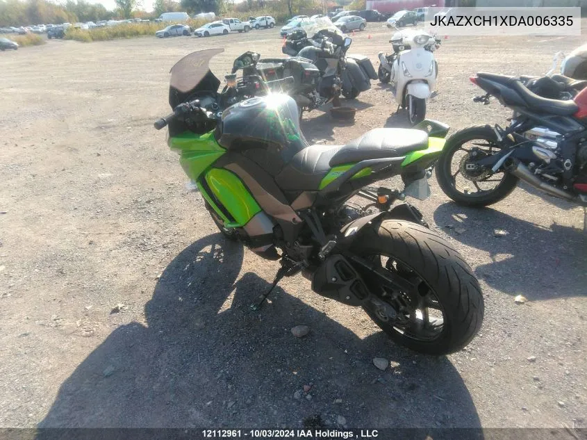 2013 Kawasaki Zx1000 H VIN: JKAZXCH1XDA006335 Lot: 12112961