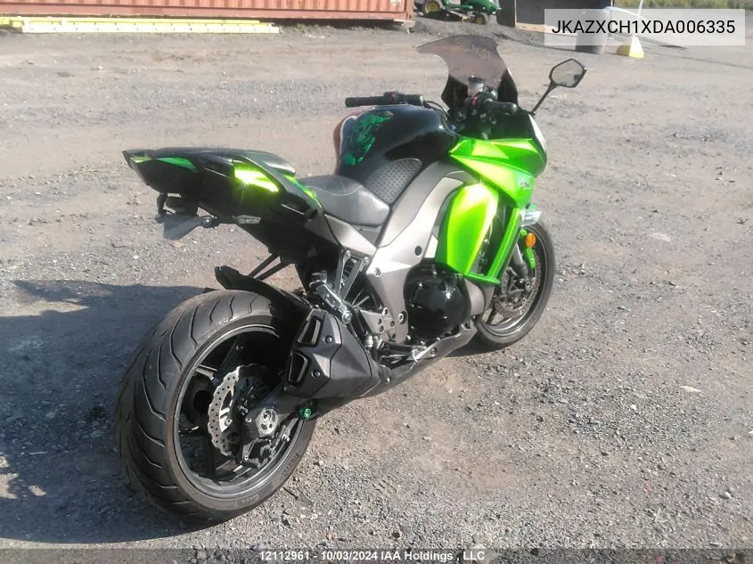 2013 Kawasaki Zx1000 H VIN: JKAZXCH1XDA006335 Lot: 12112961