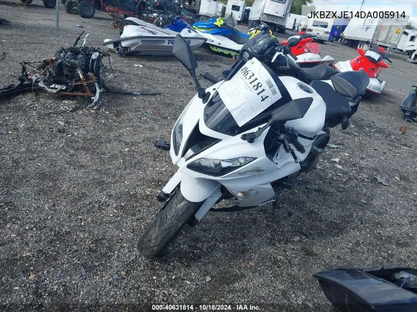 2013 Kawasaki Zx636 E VIN: JKBZXJE14DA005914 Lot: 40631814