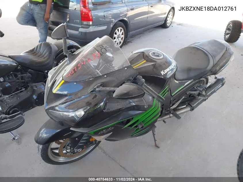 2013 Kawasaki Zx1400 E VIN: JKBZXNE18DA012761 Lot: 40754633